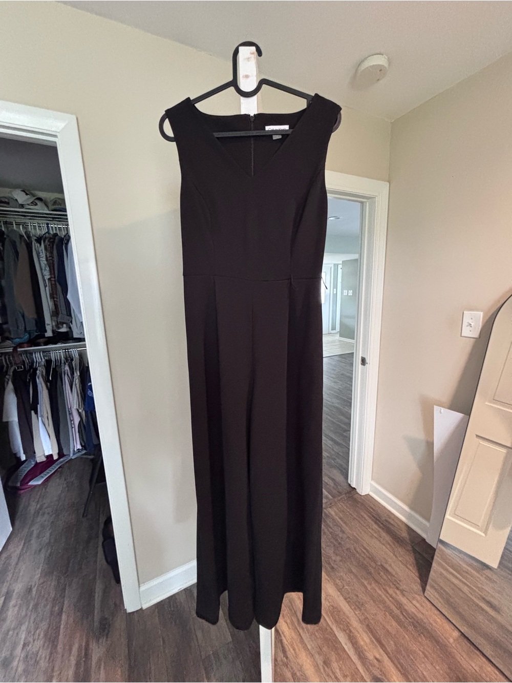Calvin Klein Black Sleeveless V-Neck Maxi Gown
